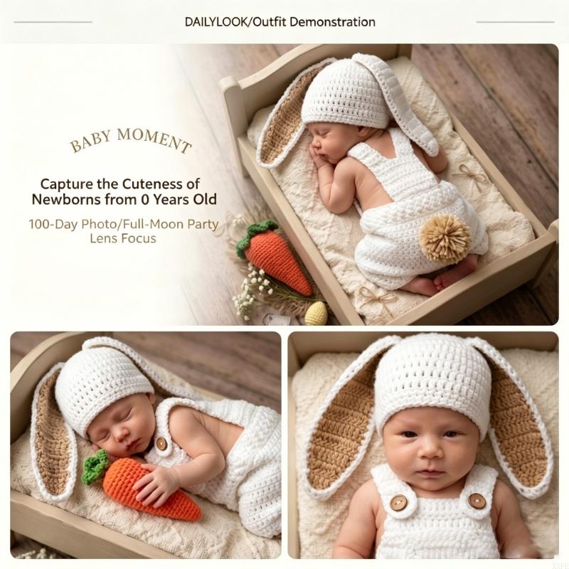 Baby Products Useful - 크로셰 니트 신생아 사진 소품 옷