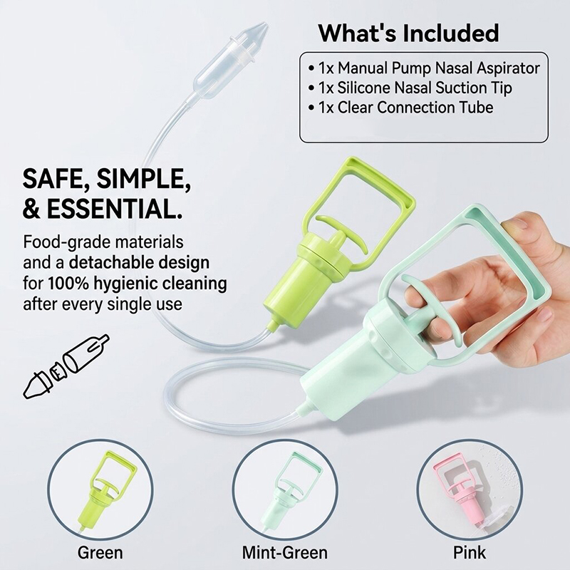 Baby Nose Cleaner - 강력한 핸드 펌프 아기 코흡입기 신생아,