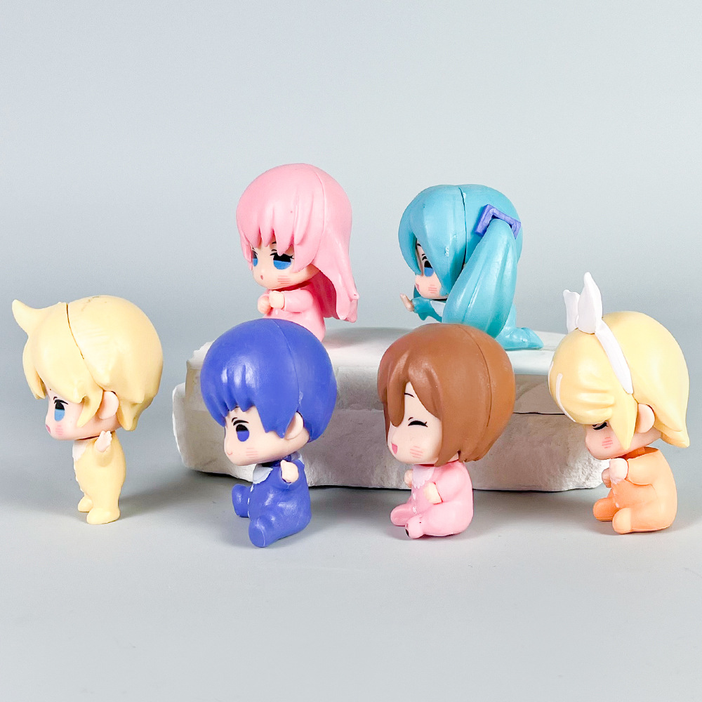 6 개/대 애니메이션 하츠네 미쿠 q 버전 카와이 베이 - Baby Q Products 리뷰 및 가격