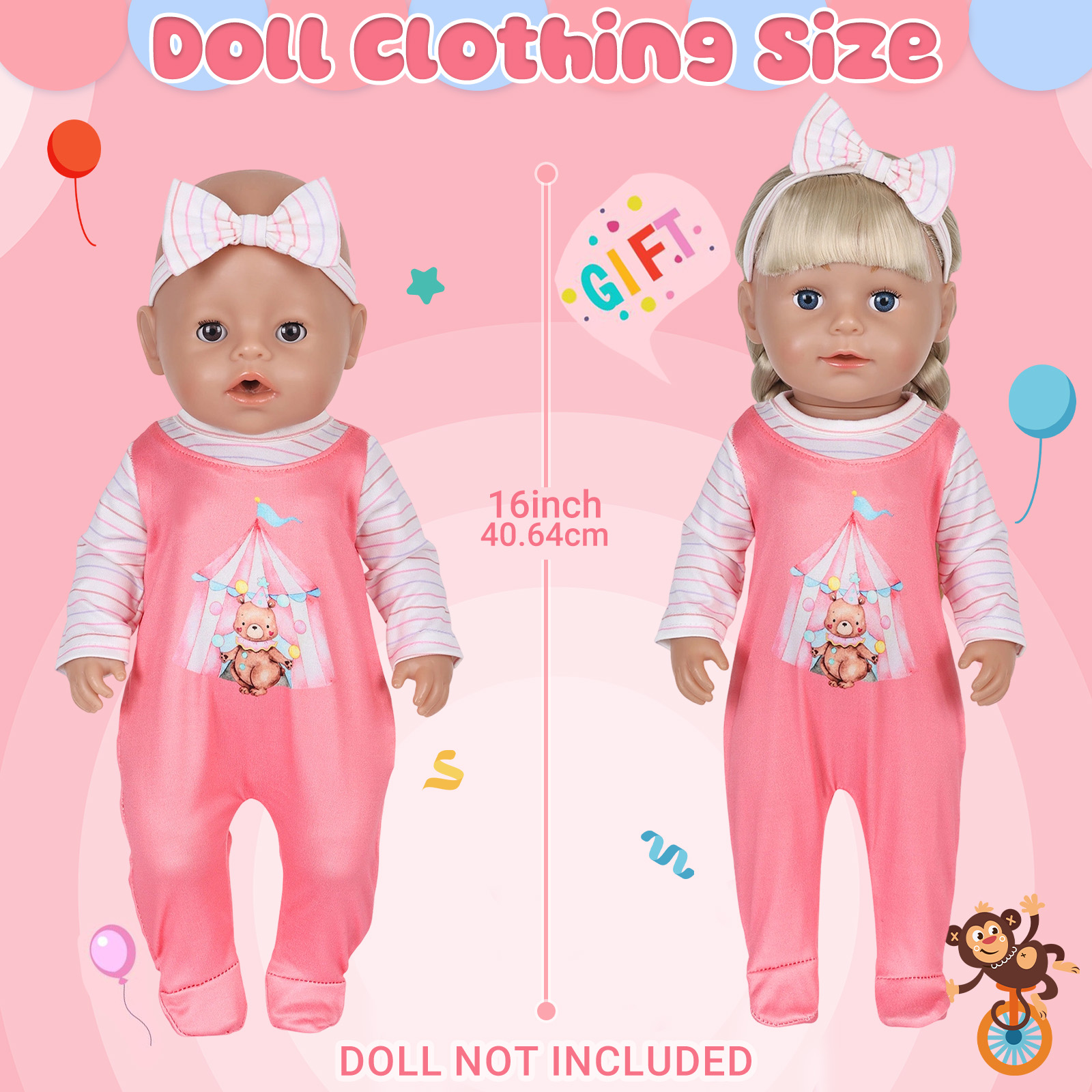 16-18 인치 40-45cm 베이비 인형 서커스 패턴 - Baby Products Manufacturers 리뷰 및 가격