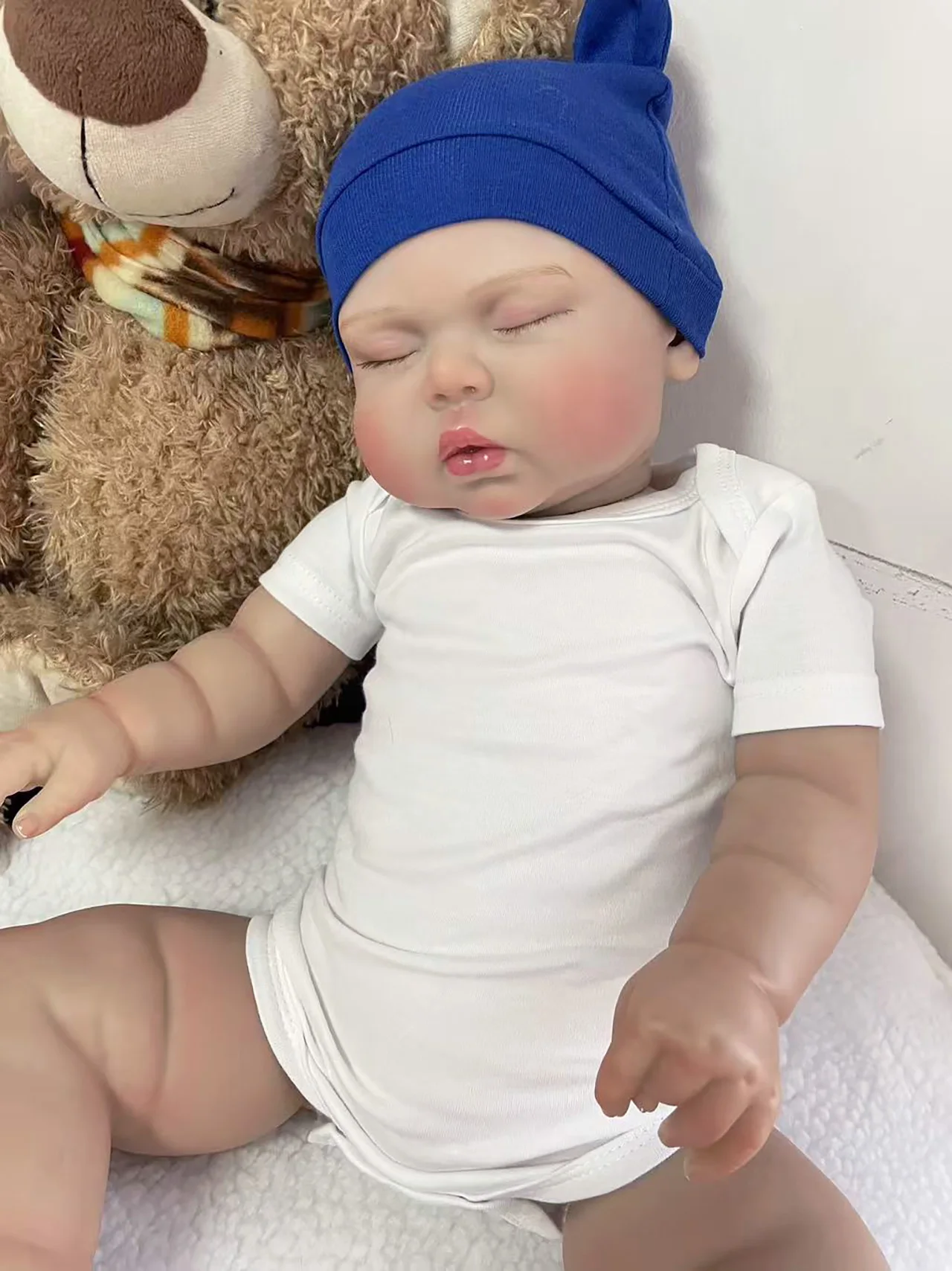24인치 리본 인형, 짙은 파란색 모자와 흰색 반팔 점 - Baby Products Hair 리뷰 및 가격