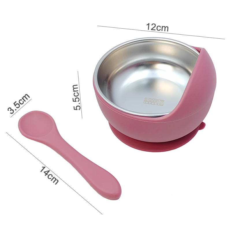 3Pcs 세트 숟가락으로 아기 먹이 그릇 스테인레스 스 - Baby Products Useful 리뷰 및 가격