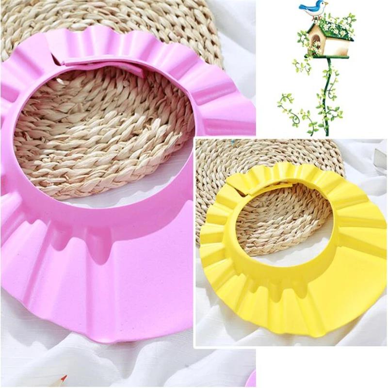 3 색 어린이 조정 가능한 안전 샴푸 샤워 캡 목욕 보 - Baby Products For Bathing 리뷰 및 가격