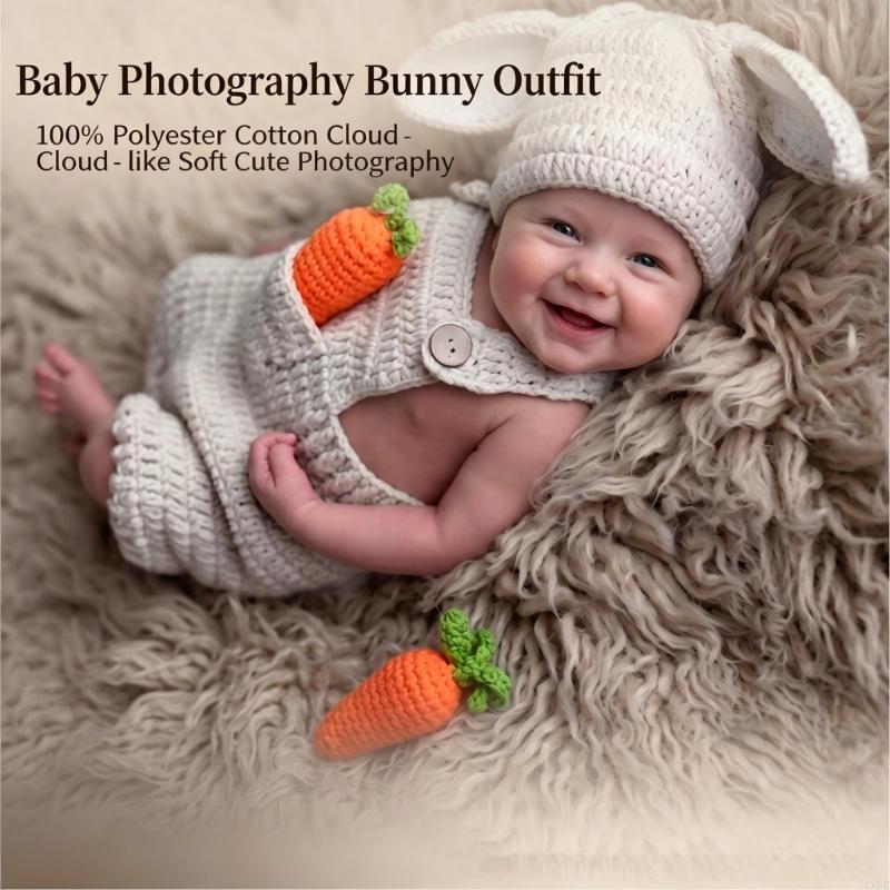 크로셰 니트 신생아 사진 소품 옷 토끼 테마 아기 롬퍼 - Baby Products Useful 리뷰 및 가격