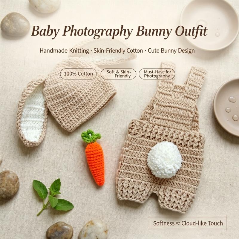 크로셰 니트 신생아 사진 소품 옷 토끼 테마 아기 롬퍼 - Baby Products Useful 리뷰 및 가격